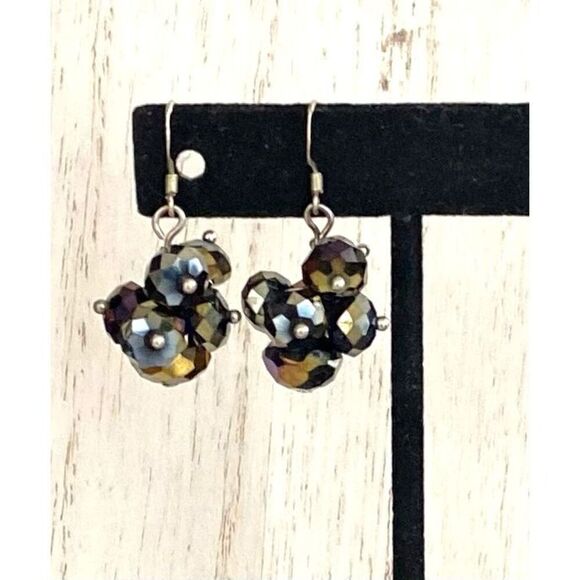 DK# Beautiful 925 Silver & Crystal Dangle Earrings - Picture 7 of 10